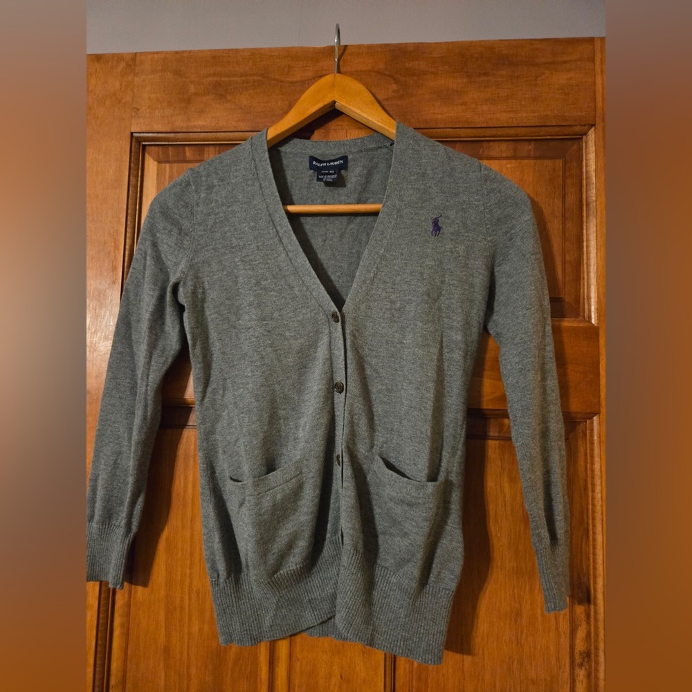 Ralph Lauren Gray Kids Cardigan Sweater